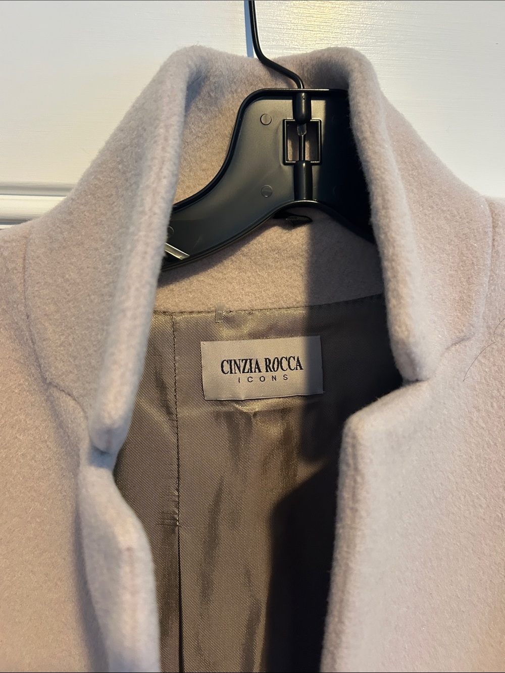 Cinzia Rocca Icons Women's Blush Pink Wool Pea Coat